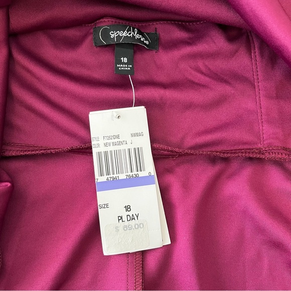 Speechless Halter Trendy Bow-Back A-Line Dress Magenta Fit & Flared Size 18 NWT - Picture 6 of 12